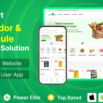 6amMart – Multivendor Food, Grocery, eCommerce, Parcel, Pharmacy delivery app with Admin & Website