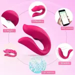 Rechargeable App-Controlled Wearable Vibrator for Couples - Wireless Panty Vibrator with Long Distance Control, Adult Sex Toy for Women