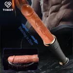 Thrusting Dildo Vibrator Sex Toys - Realistic Baseball Vibrating Dildo Heating Vibrators with 10 Thrusting & 10 Vibrating Modes for G Spot Anal Dildos