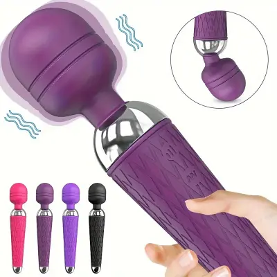 Super Strong 10 Modes Classic Vibrator AV Stick - Fully Automatic Adult Masturbator for Private Massage Flirting - 4 Colors, Silent