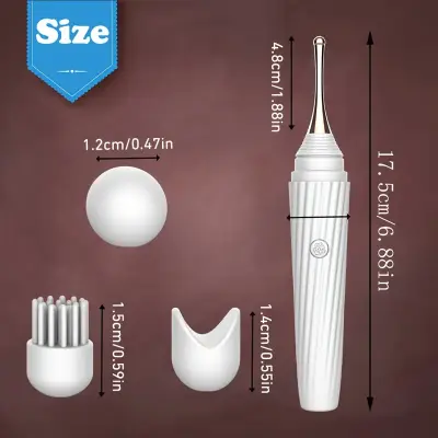 Ultimate Stimulate Vibrator with 10 Intense Pleasure Modes & 3 Soft Silicone Heads - Rechargeable Battery-Powered Discreet Self-Care for Women