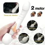 Powerful Dildos Vibrator Dual motor silicone Wand G-Spot Massager 10 modes Sex Toy for Couple Clitoris Stimulator for Adult