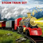 Electric Train Set for Kids Boys and Girls, Classic Christmas Train Toys, Steam Locomotive Engine, Lights & Sound, Tracks, Birthday Toy
