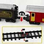 Electric Train Set for Kids Boys and Girls, Classic Christmas Train Toys, Steam Locomotive Engine, Lights & Sound, Tracks, Birthday Toy