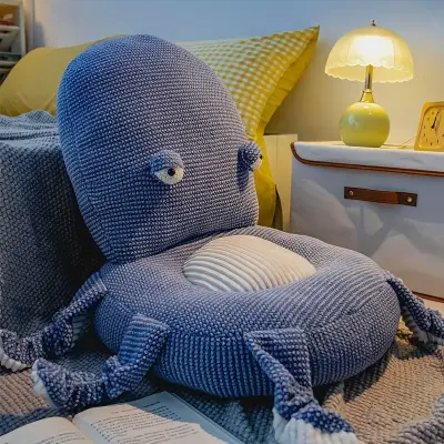 Cute Octopus Placemat - Lazy Sitting Cushion, Living Room Butt Pad, Tatami and Bay Window Floor Mat, Comfortable Playful Design