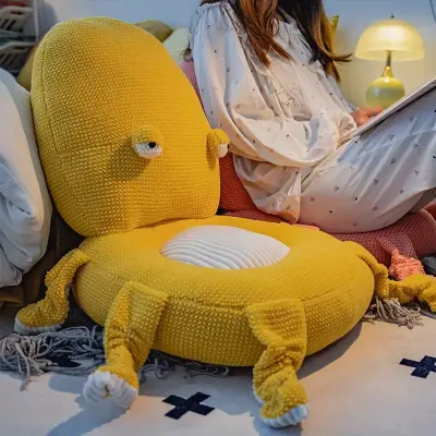 Cute Octopus Placemat - Lazy Sitting Cushion, Living Room Butt Pad, Tatami and Bay Window Floor Mat, Comfortable Playful Design