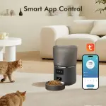 [Timed Pet Feeder, TUYA APP] 4L Automatic Timed Pet Feeder - Programmable Cat Dry Food Dispenser with TUYA APP SET