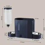 Automatic Gravity Cat Food Feeder And Water Dispenser Stainless Steel Two-in-One Set Large Capacity Dispenser for Pets Dogs, Puppies, Kittens