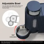 Automatic Gravity Cat Food Feeder And Water Dispenser Stainless Steel Two-in-One Set Large Capacity Dispenser for Pets Dogs, Puppies, Kittens