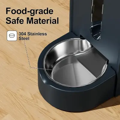 Automatic Gravity Cat Food Feeder And Water Dispenser Stainless Steel Two-in-One Set Large Capacity Dispenser for Pets Dogs, Puppies, Kittens