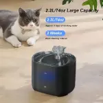 Smart Automatic Cat Water Dispenser with Transparent Window - USB-Powered (No Batteries Needed), Spill-Proof IPX4, Large 74.39oz Capacity
