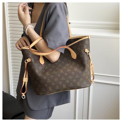 Retro classic old flower tote bag women's large capacity 2025 new style high-end fashion single shoulder underarm bag